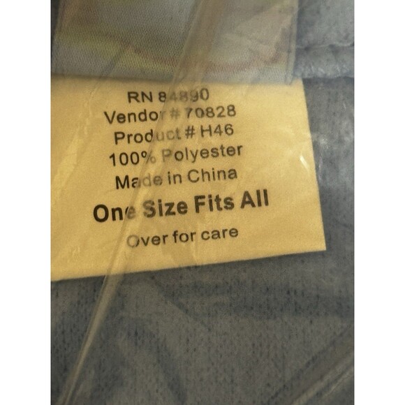 Haband MoonBeams Light Blue Fleece Robe One Size Fits All NWT Sealed - Picture 4 of 4
